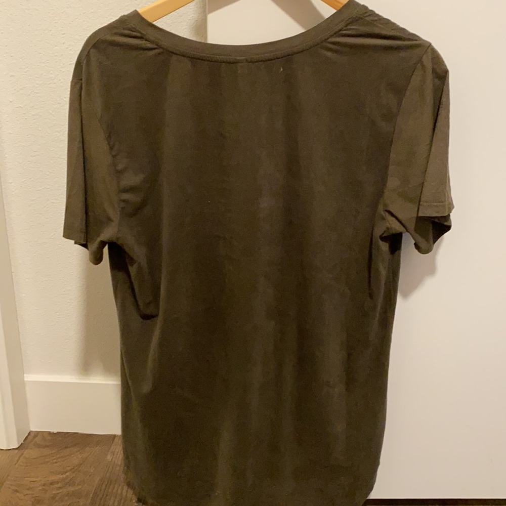 Z Supply Faux-Suede V Neck T-Shirt (size Large) - Picture 3 of 3
